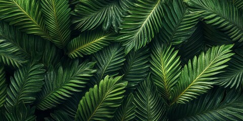 Vibrant green cycas leaves create a stunning backdrop, showcasing the unique texture and color of cycas foliage, perfect for adding a touch of nature to any design project.