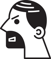 Angry Man Avatar Illustration
