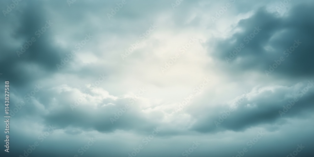 Poster Defocused abstract background showcasing a cloudy sky, ideal for creative projects. This defocused abstract background captures the essence of a tranquil cloudy sky perfectly.