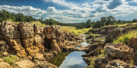 Obraz premium Explore the vast beauty of Makoshika State Park, known as the largest state park, where stunning landscapes and rich history create an unforgettable experience in this natural wonder of wildlife and