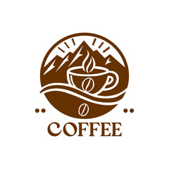 a coffee cup with a picture of a coffee in the middle.