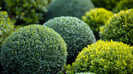 A collection of outdoor plants, including bushes and shrubs, thriving in a sunlit garden environment 