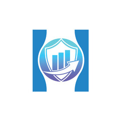 Letter H vector logo template, Colorful Letter H logo, Financial Company Logo, Financial Institute Advisors Logo Design Template Vector Icon