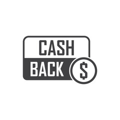 Cashback icon in flat style. Money back label vector illustration on isolated background. Cash back poster sign business concept.