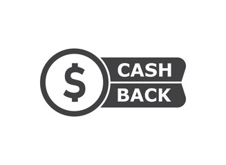 Cashback icon in flat style. Money back label vector illustration on isolated background. Cash back poster sign business concept.