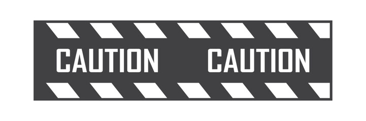 Obraz premium Caution, warning icon in flat style. Stop vector illustration on isolated background. Do not enter sign business concept.