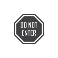 Stop icon in flat style. Warning symbol vector illustration on isolated background. Do not enter sign business concept.