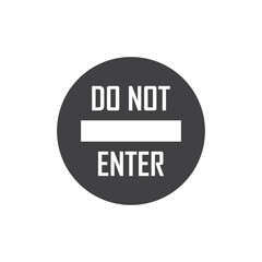 Stop icon in flat style. Warning symbol vector illustration on isolated background. Do not enter sign business concept.