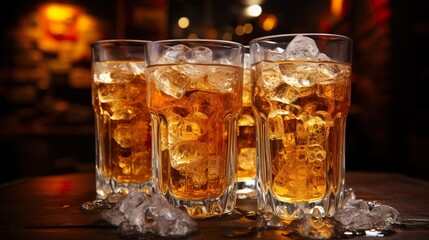 set of beer Glass HD 8K wallpaper Stock Photographic Image
