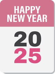 Fototapeta premium Happy New Year 2025 Vector Illustration Design