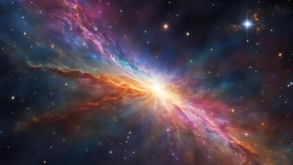 Fototapeta premium A celestial body moves through the cosmos, ideal for scientific documentaries and as a universe-themed screensaver backdrop