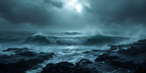 Obraz premium storm clouds over the sea