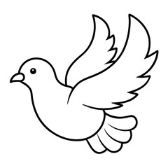 A peace dove coloring page for kids