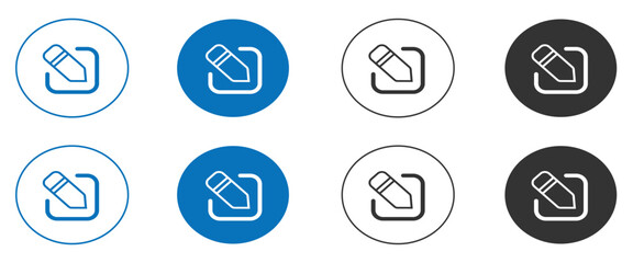 Edit document, text, pencil vector icon set.