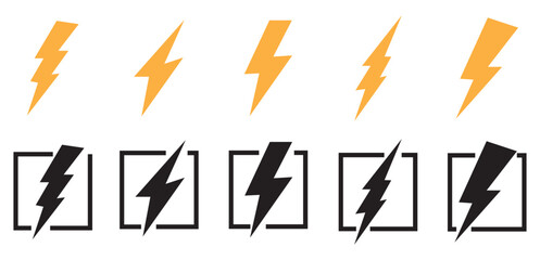 Electric power symbol. Power energy sign, vector icon