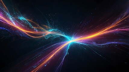 AI-themed design with intricate glowing circuits and soft, radiant digital patterns