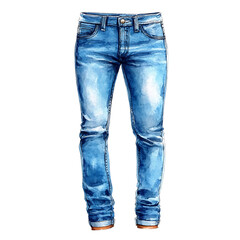 blue jeans isolated on white