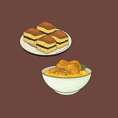 Indonesian Food Illustration