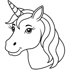 a picture of the  unicorn in full face