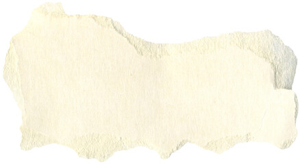 Obraz premium Real torn crumpled beige, creamy, ivory paper scrap for used as background or backdrop. For scrapbooking, paper collage making. 