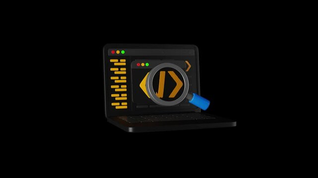 3D Animation Icon of Software Testing | Alpha Channel