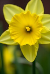 Yellow Daffodil Close up Spring Bloom Floral Beauty