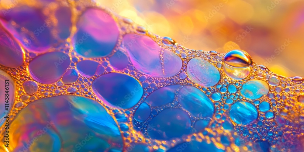 Fototapete colorful soap bubble surface creates an abstract background with unique textures, showcasing the vib