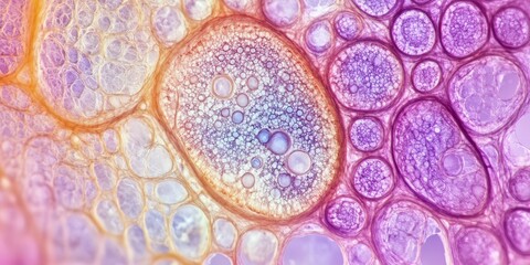 Light photomicrograph showcasing a cross section of tilia stem viewed under a microscope. This detailed light photomicrograph reveals the intricate features of tilia stem structure.