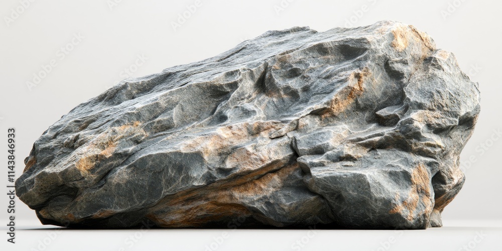Aufkleber isolated natural rock boulder stands out as a distinctive element, showcasing the unique features an