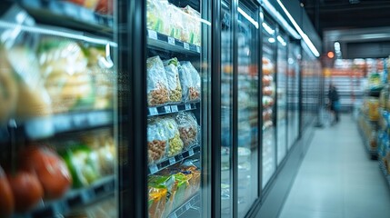 Cold storage facility food preservation featuring advanced refrigeration technology that ensures optimal conditions storing perishable goods keeping them fresh longer periods