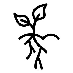 Plant with Roots Icon