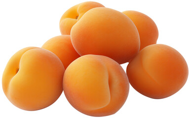 Tasty Apricot Fruit Illustration  Isolated PNG on Transparent Background