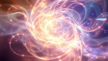 Obraz premium Mystical vortex design showcasing layers of swirling, translucent energy patterns and vibrant, interconnected gradients