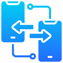Mobile Data Synchronization Icon
