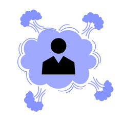 Profile Icon with Cloud Bubble