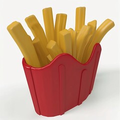 french fries with ketchup