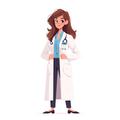 Fototapeta premium Illustration of a doctor character for animation and motion graphics