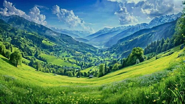A Refreshing View of a Green Valley