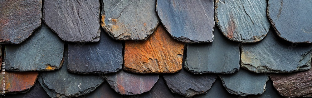 Poster textured slate tiles in earthy tones suitable for various architectural applications