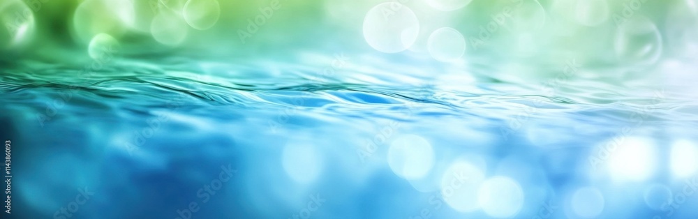 Poster Softly blurred reflections on flowing water create a tranquil atmosphere in a serene natural setting during daylight