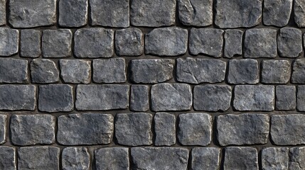 Fototapeta premium Textured Gray Stone Wall with Rustic Appearance, Perfect for Backgrounds, Architecture Projects, or Interior Design Inspirations in Natural and Urban Settings