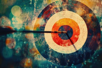 A colorful target with arrows hitting the bullseye, representing accuracy and success