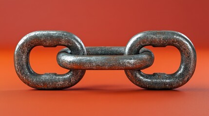 Fototapeta premium Industrial Metal Chain: A Detailed View of Robust Design