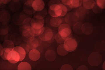 Abstract blurred red bokeh lights background