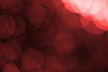 Abstract blurred red bokeh lights background