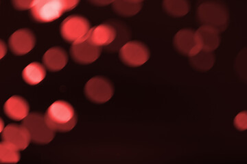 Abstract blurred red bokeh lights background