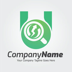 Letter U vector logo template, Colorful Letter U logo, Financial Company Logo, Financial Institute Advisors Logo Design Template Vector Icon
