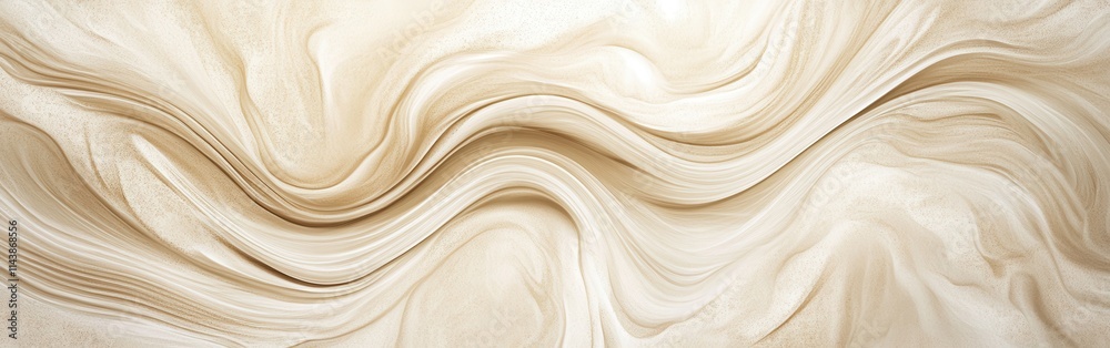 Poster swirling patterns of sand textured by the ocean waves on a sunlit beach shore