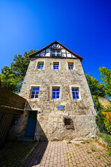 View of historical building in the town of Korbach.
