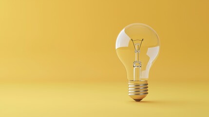 Illuminating ideas light bulb concept on yellow background